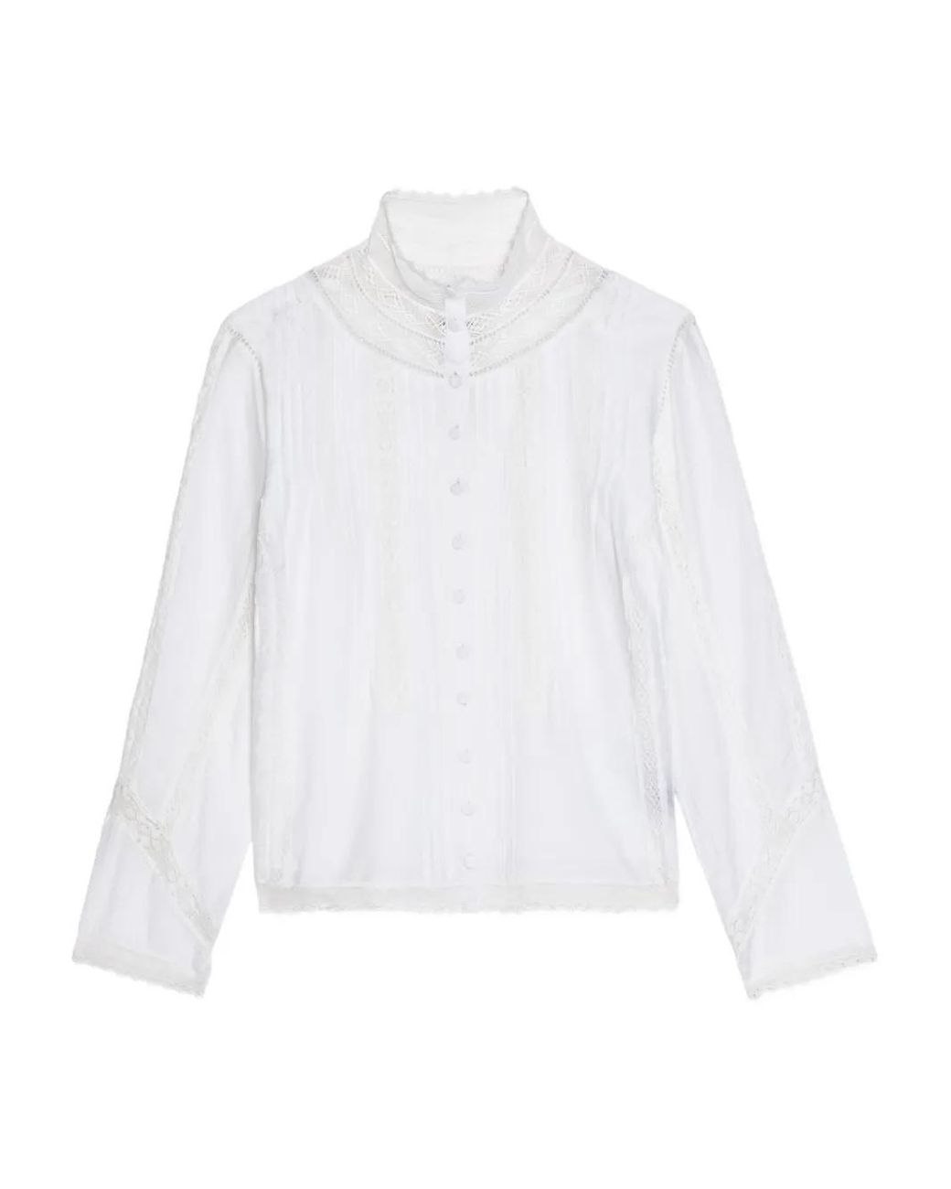 ルネ♡白襟トップス Zadig & Voltaire Tano Shirt in White | Lyst