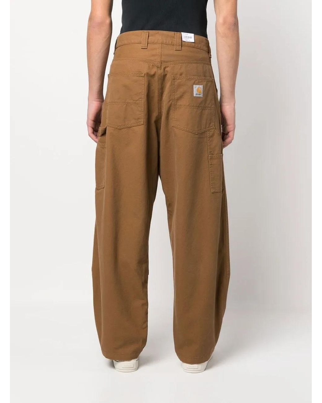 Carhartt Brown Wide Panel Cotton Trousers for men