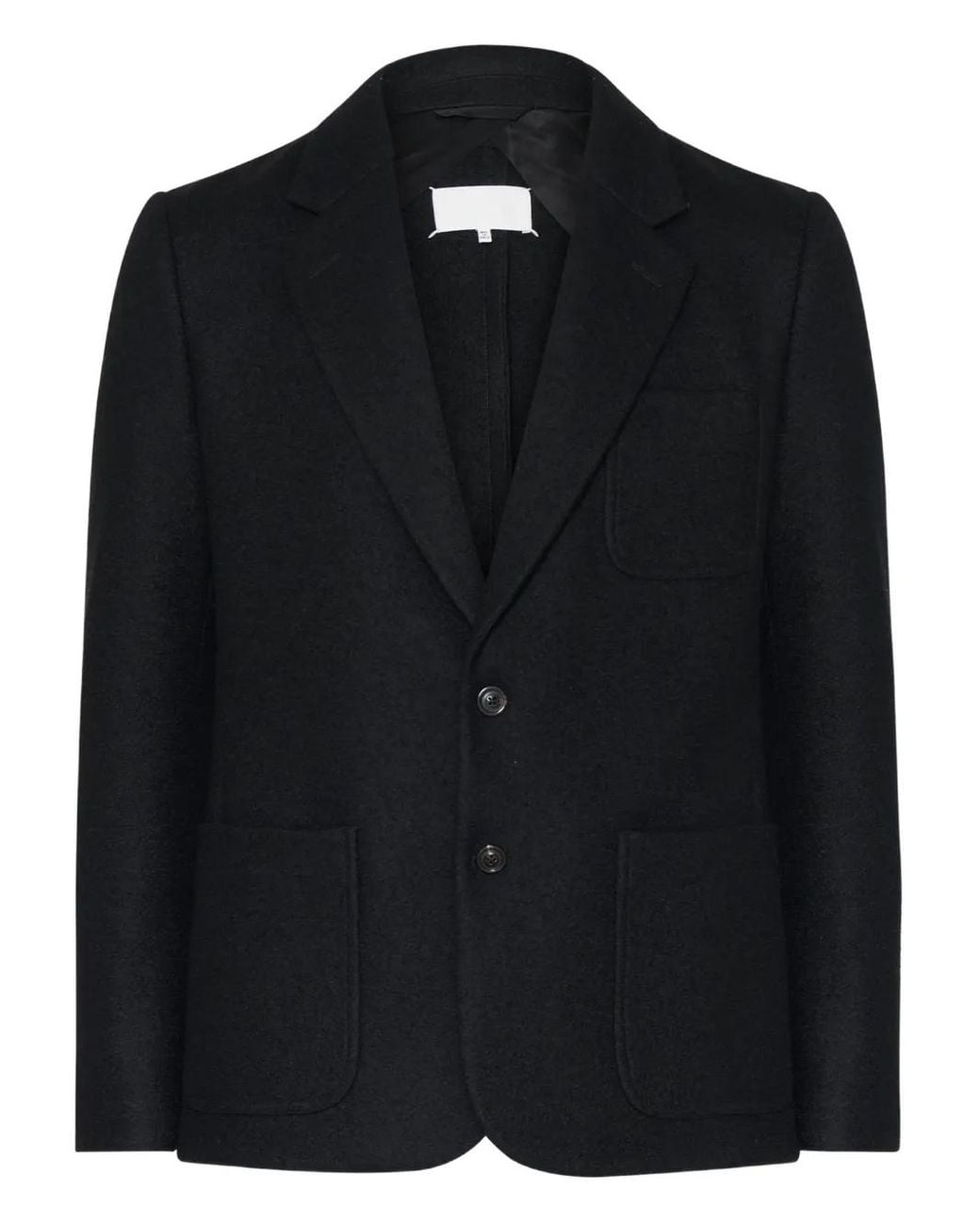 Maison Margiela Black Felted Wool Jacket for men
