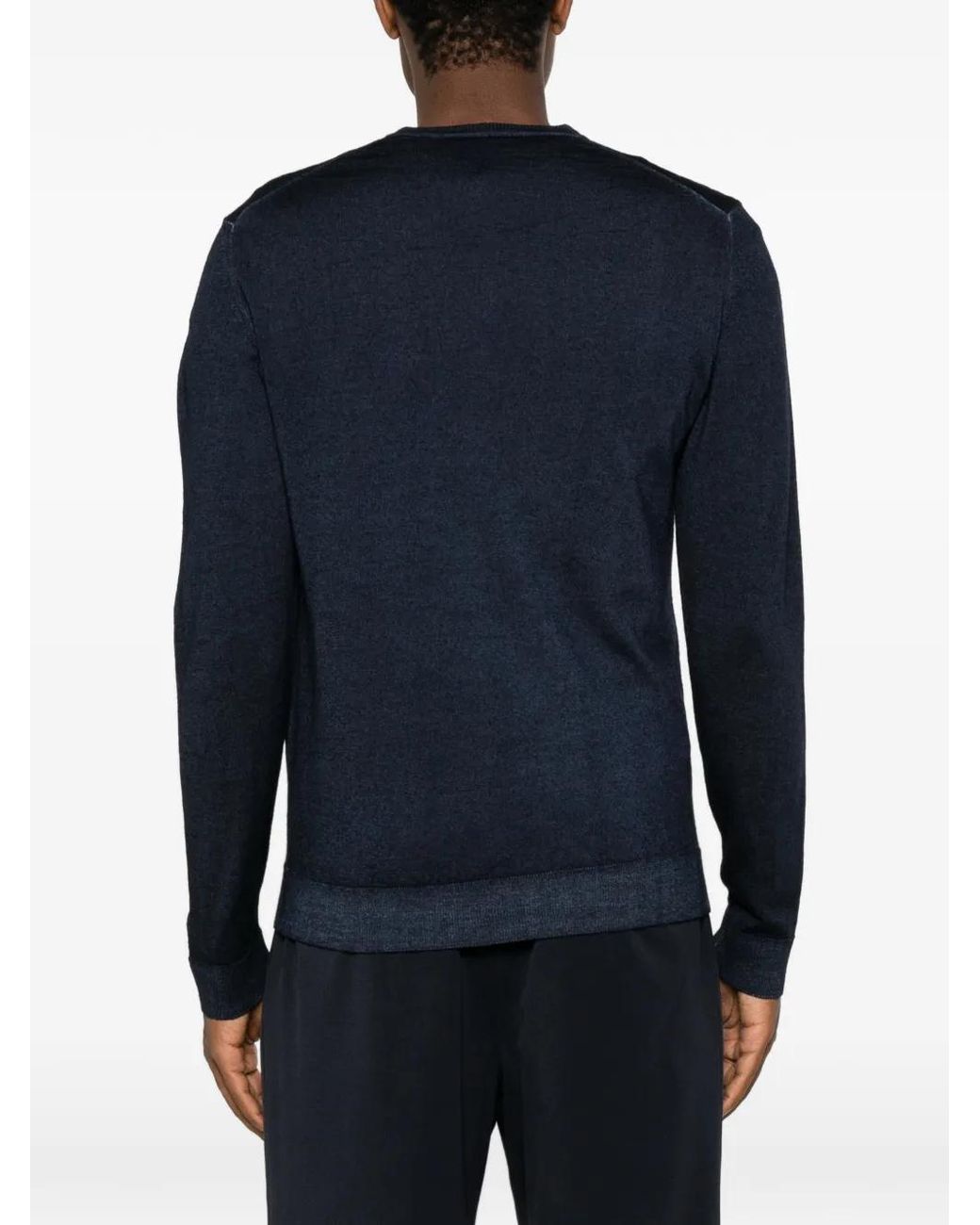 Daniele Fiesoli Blue V-Neck Sweater for men