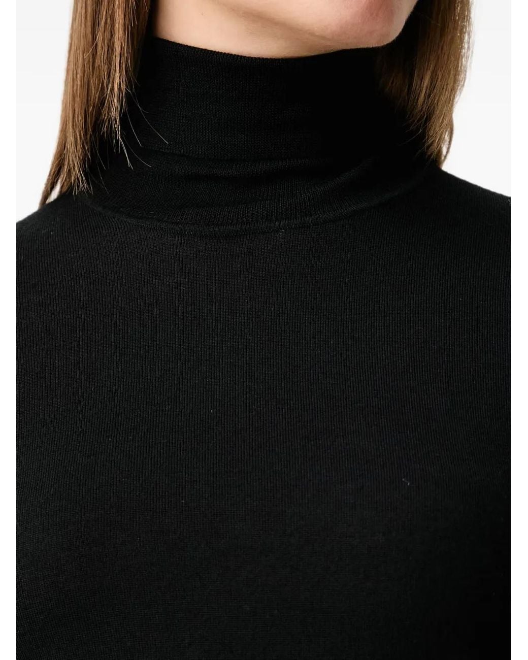 Kaos Black Roll-Neck Wool Sweater