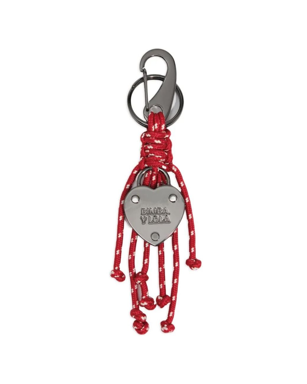 Bimba Y Lola Red Heart-Padlock And Ropes Keyring