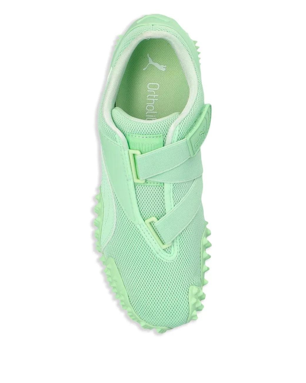 PUMA Green Mostro Ectasy Spiked-Sole Running Sneakers