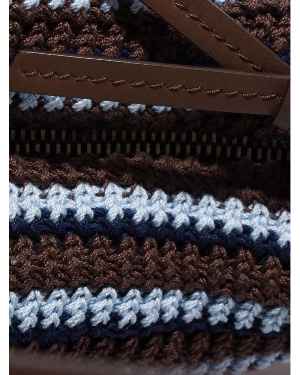 Miu Miu Blue Crochet Pouch