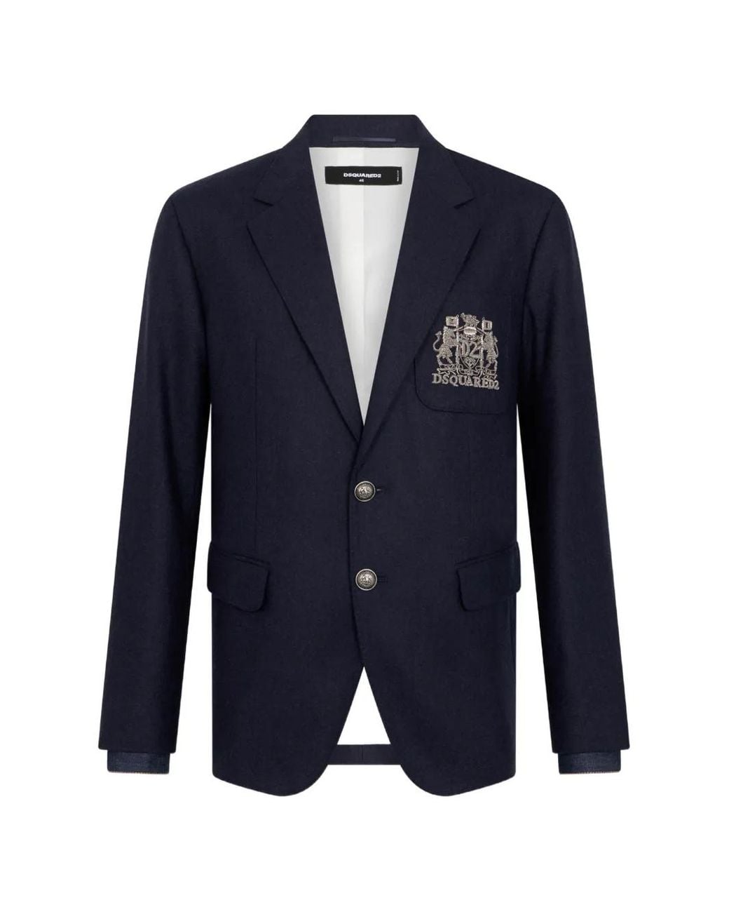 DSquared² Blue D2 College Relaxed-Shoulder Jacket for men