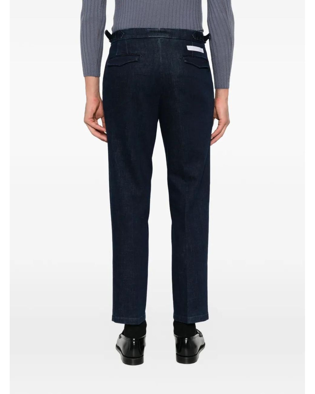 Briglia 1949 Blue Pleated Side-Adjuster Jeans for men