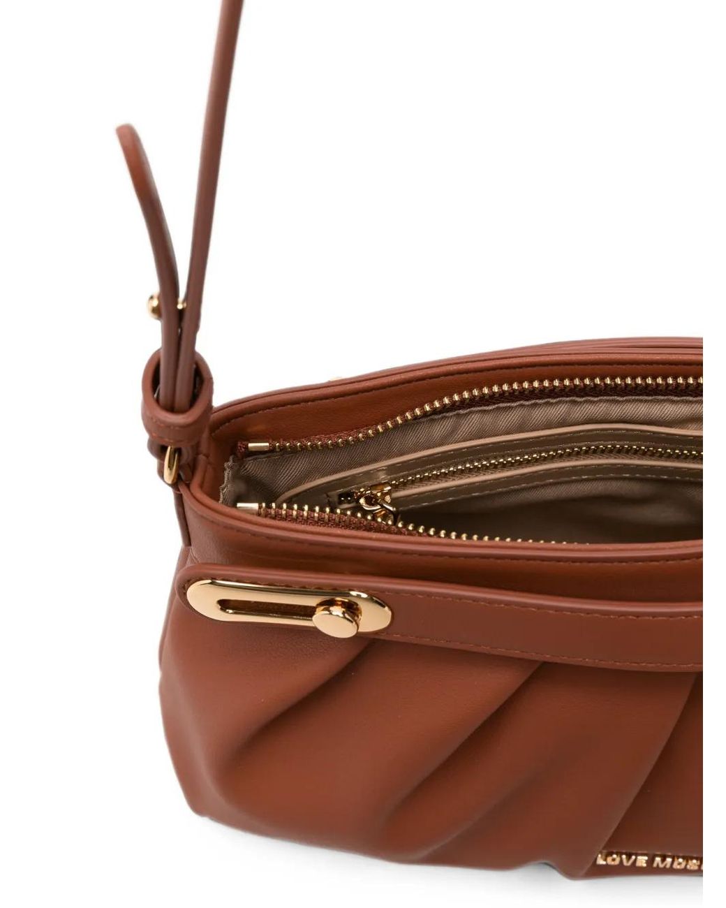 Love Moschino Multicolor Ruched Leather Cross Body Bag