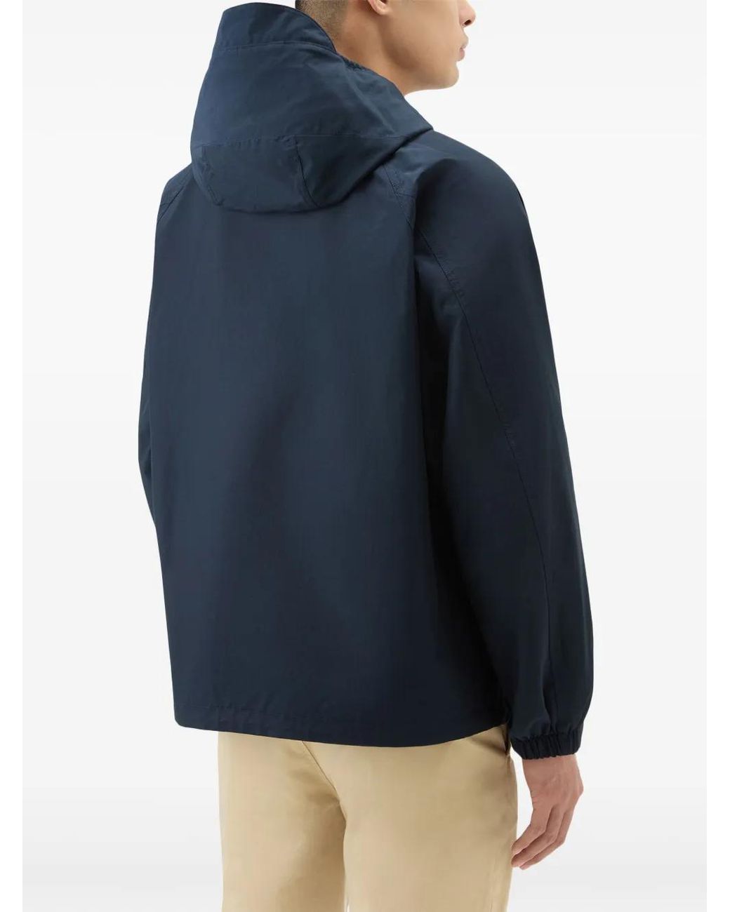 Woolrich Blue Cruiser Hooded Jacket for men