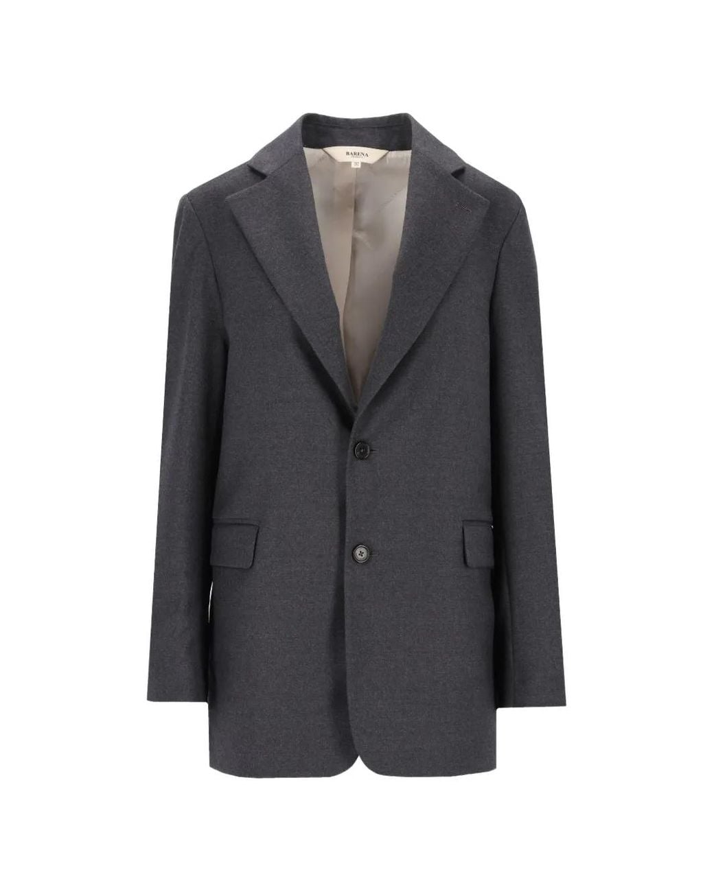 Barena Gray Galà Flan Flannel Single-Breasted Jacket