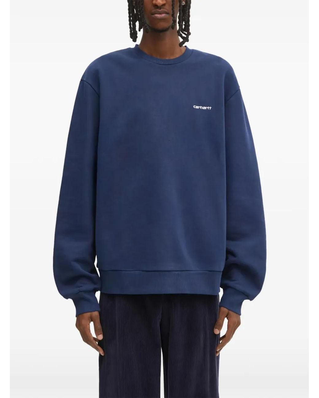 Carhartt Blue Logo-Print Sweatshirt for men