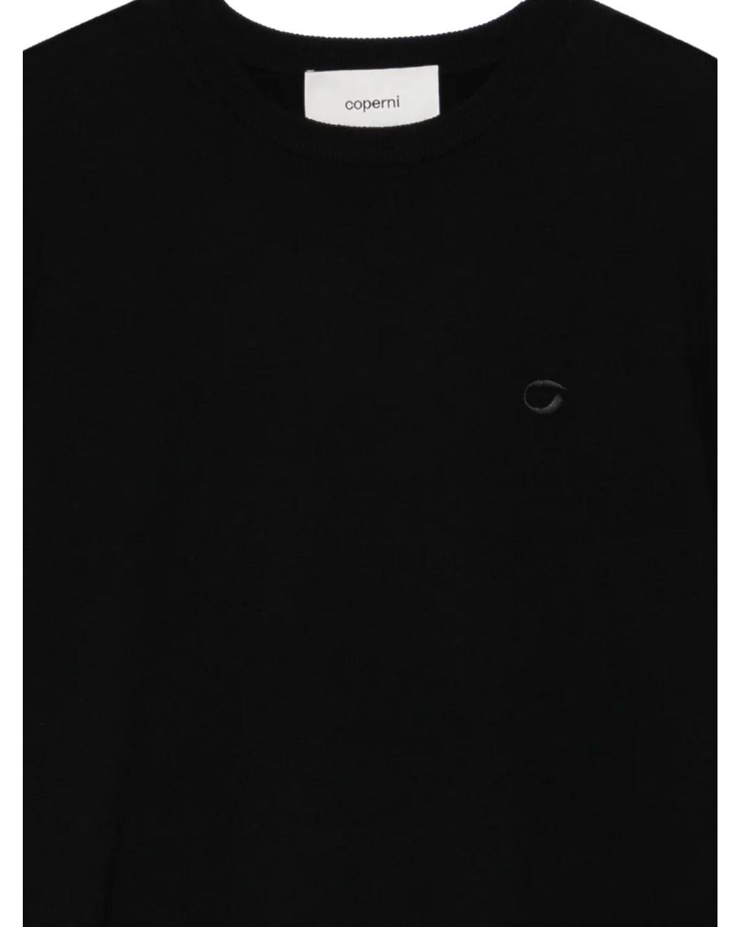 Coperni Black Logo-Embroidered Wool Sweater