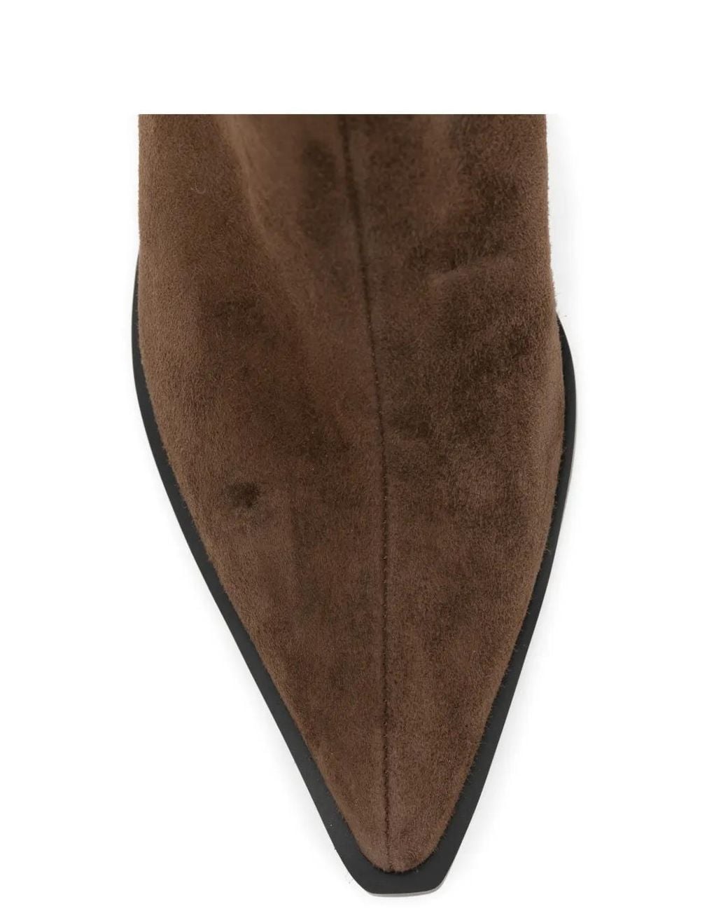 SERGIO MORETTI FIRENZE Brown Sculptural-Heel Suede Ankle Boots