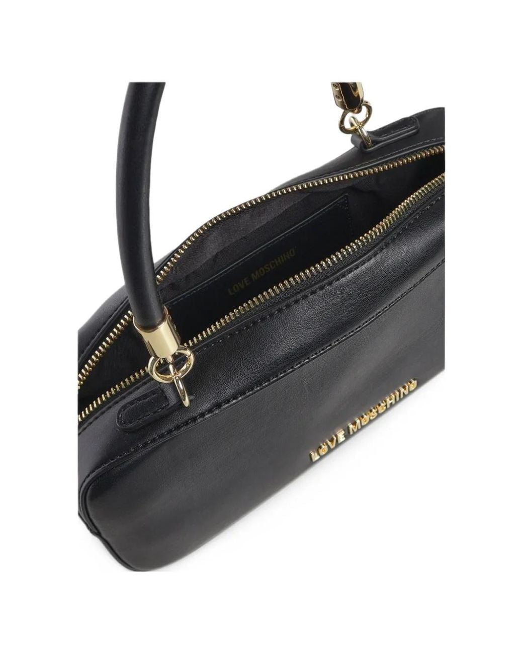 Love Moschino Black Logo-Plaque Shoulder Bag