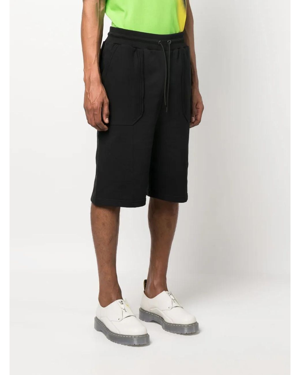 A_COLD_WALL* Black Logo-Patch Bermuda Shorts for men