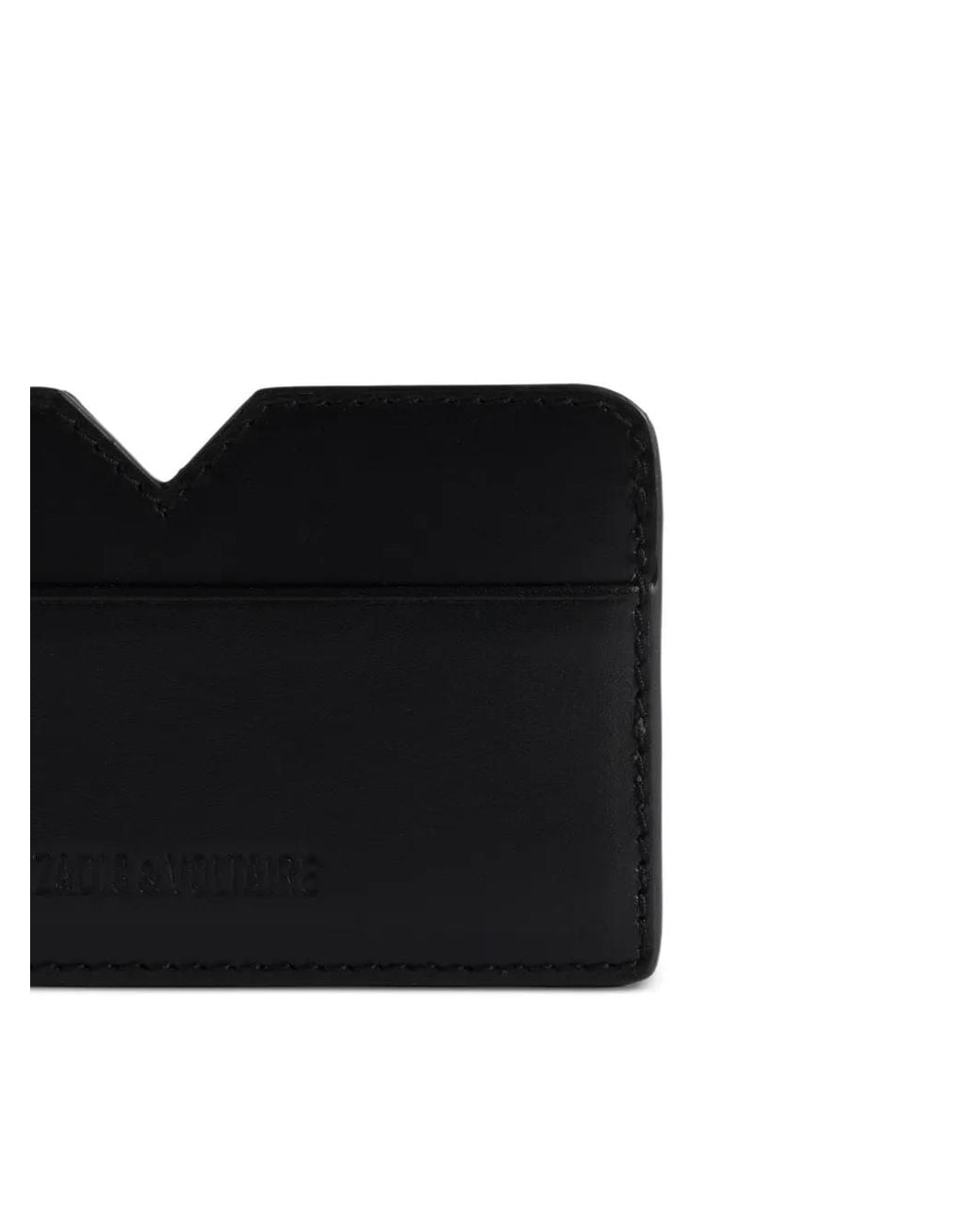 Zadig & Voltaire Black V-Cut Multipass Card Holder
