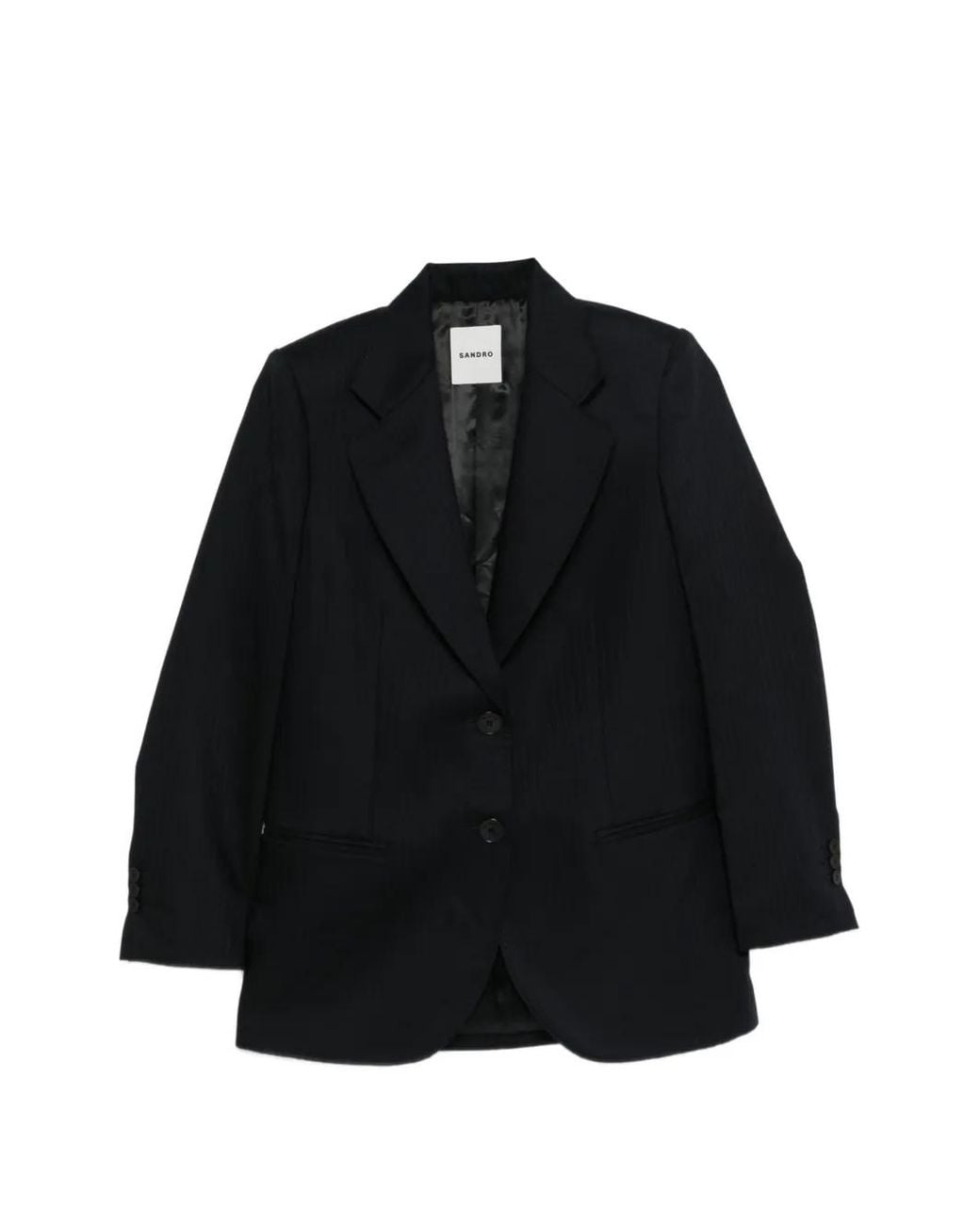 Sandro Gestreepte Blazer in het Black