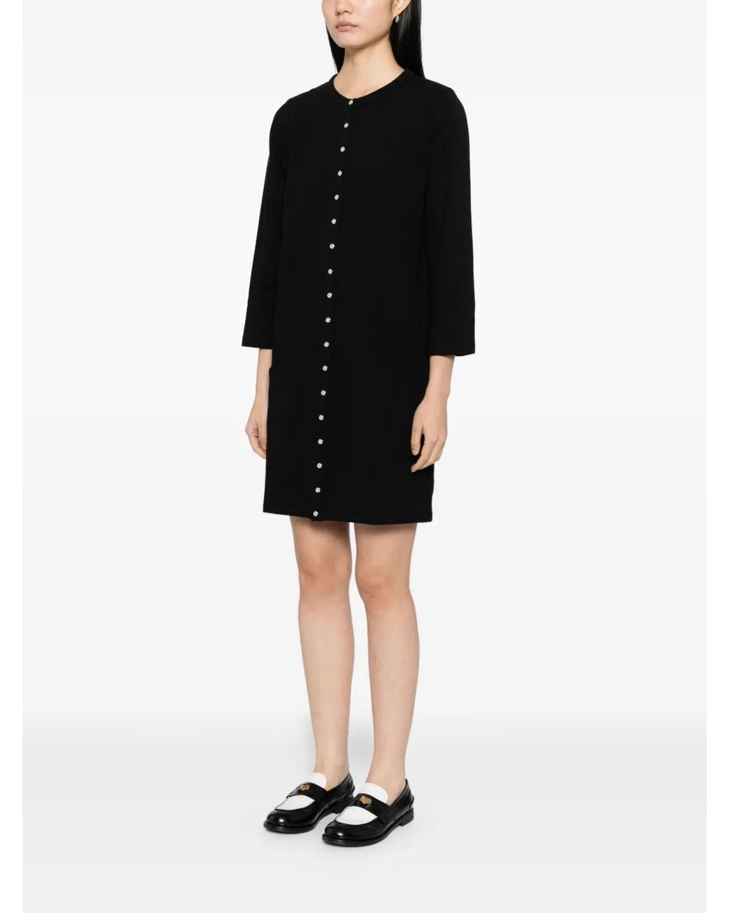 Agnes B. Black Snap Dress