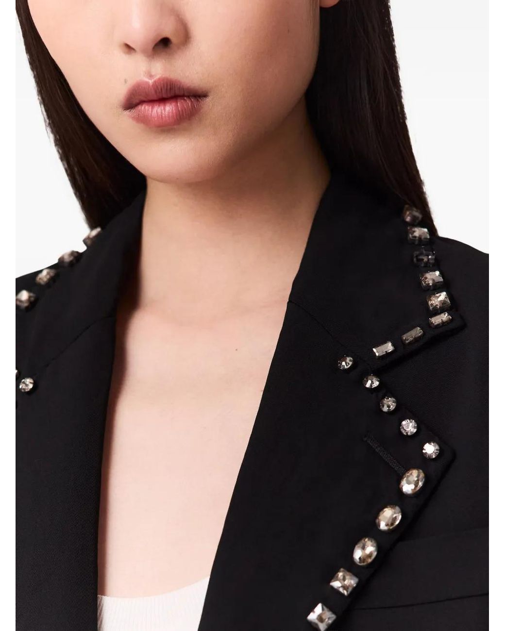 Stella McCartney Black Embellished Wool Blazer