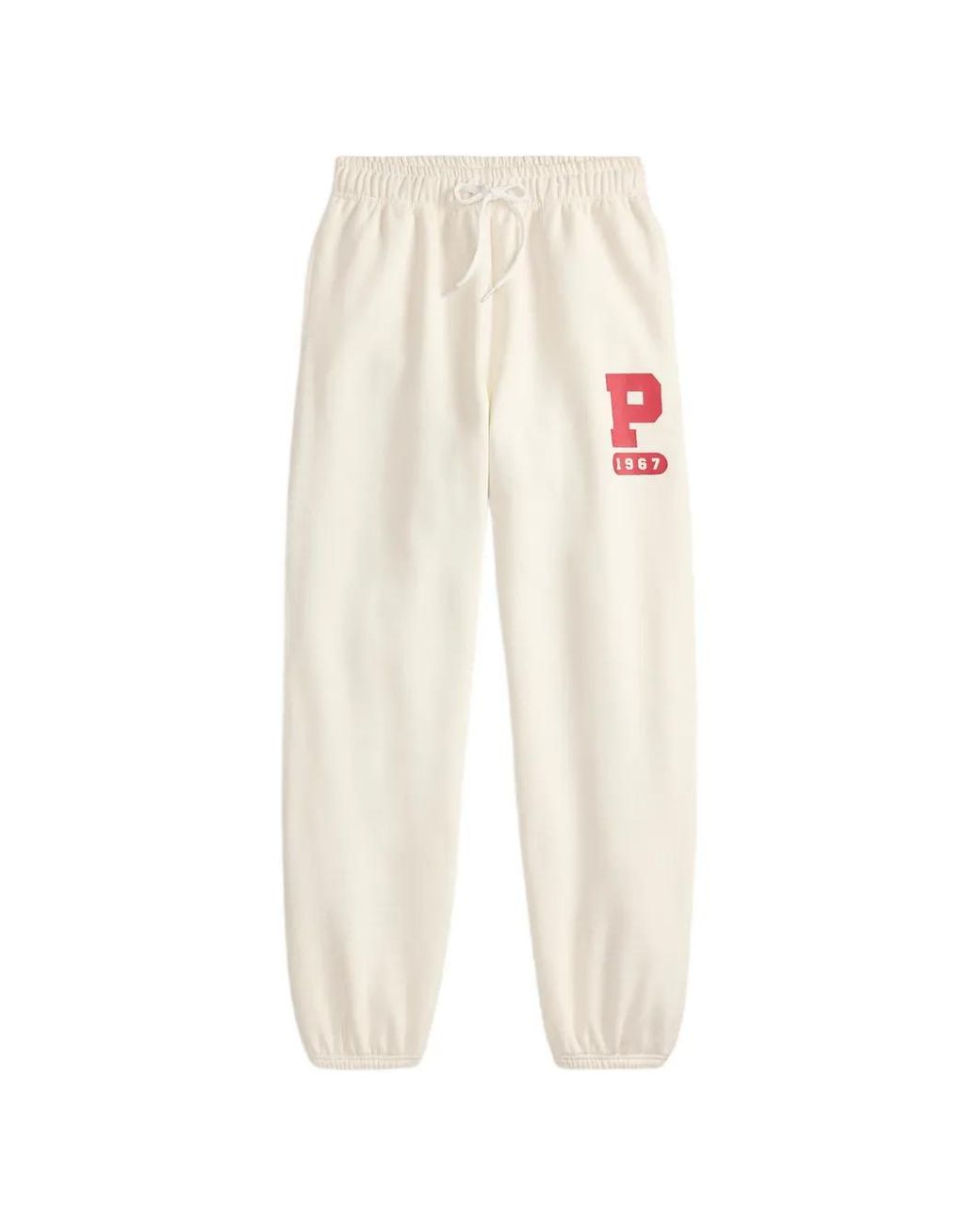 Polo Ralph Lauren White Logo-Print Drawstring Track Pants