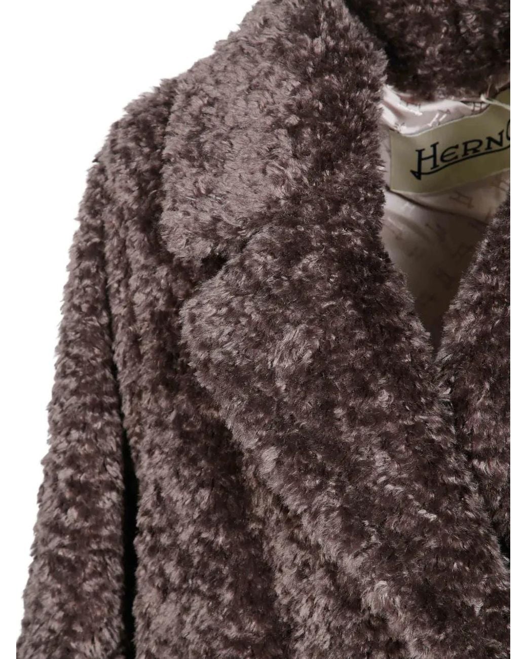 Herno Brown Teddy Coat
