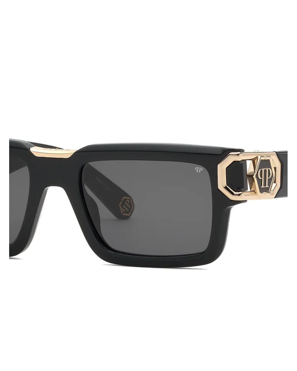 Philipp Plein Gray Rectangular-Frame Sunglasses for men