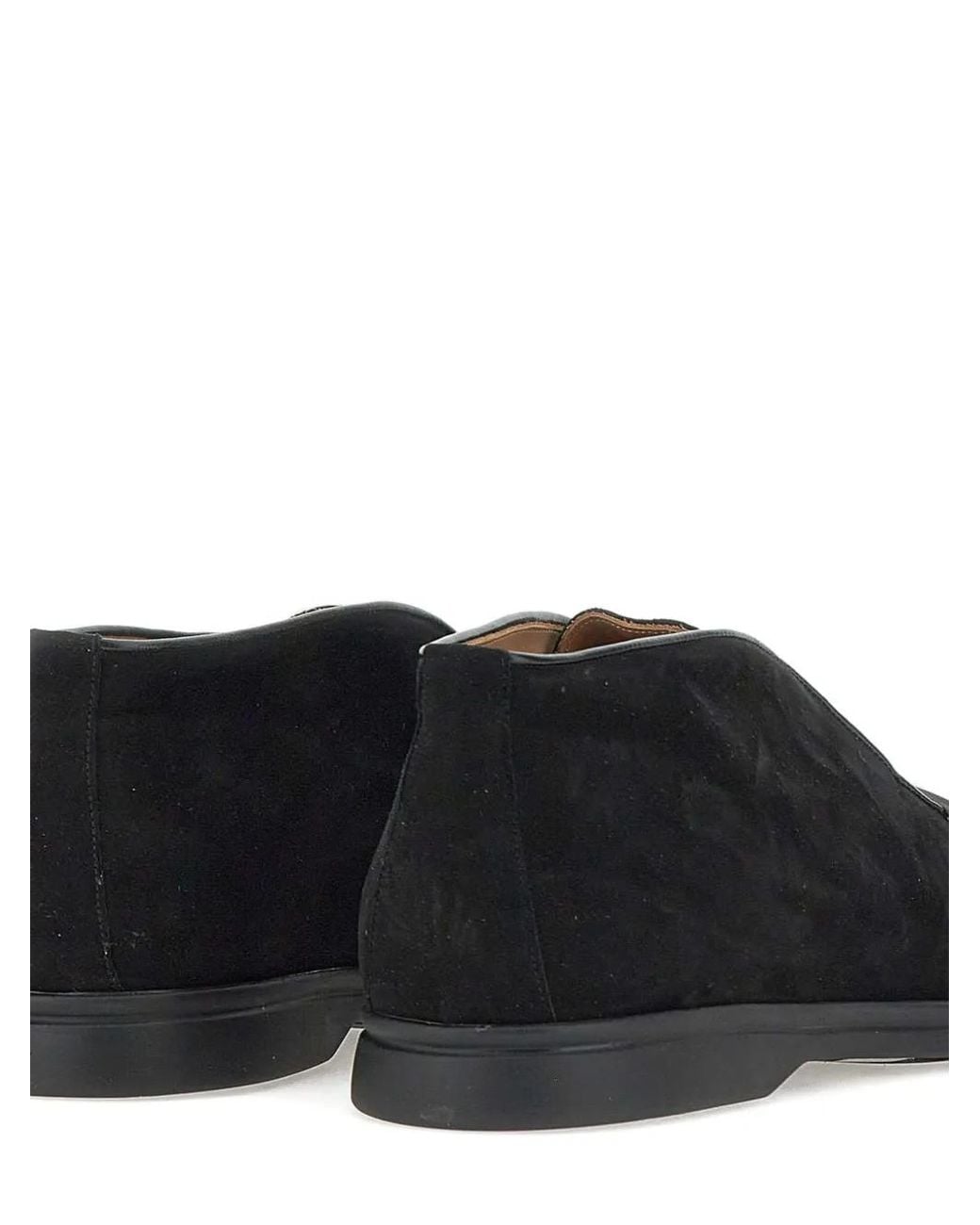 Duca Degli Abruzzi Black Leo Suede Loafers for men
