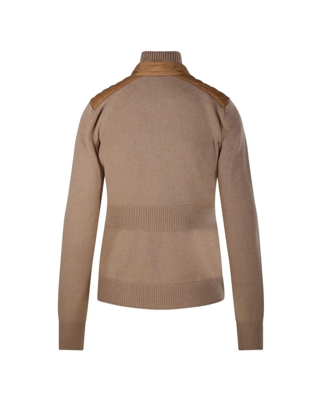 Moncler Brown Quilted Panelled Jacket