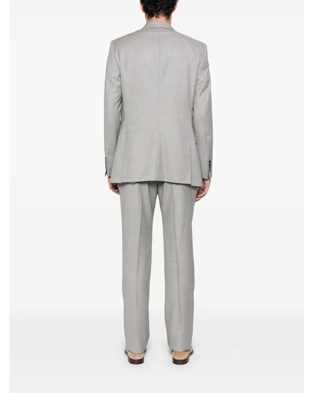 Fursac Gray Two-Piece Wool Suit for men