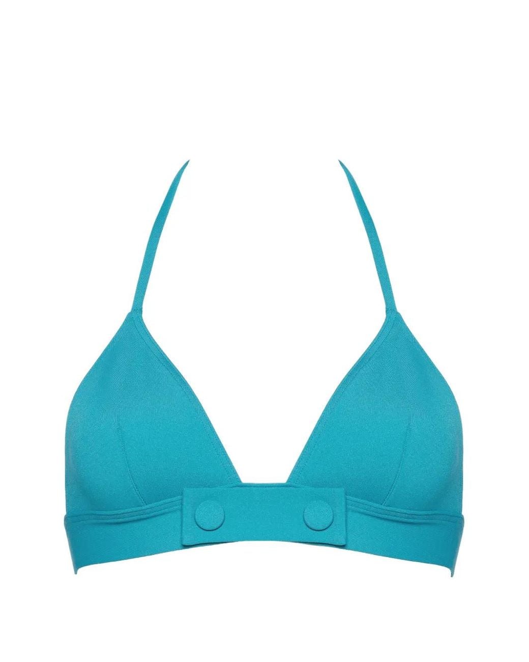 Eres Blue Bord Triangle Bikini Top