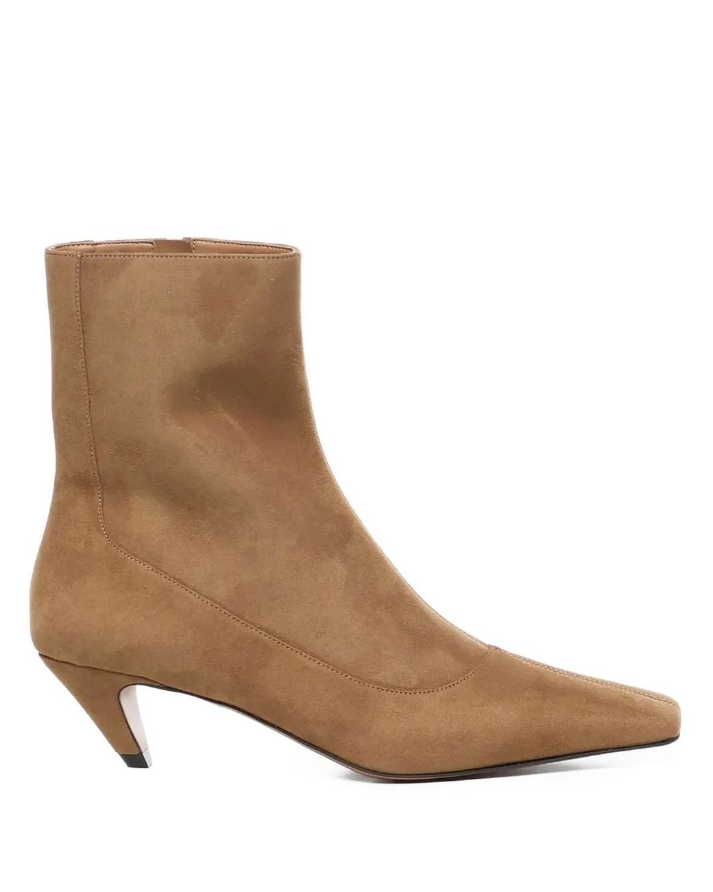 Stella McCartney Brown Zip-Up Ankle Boots