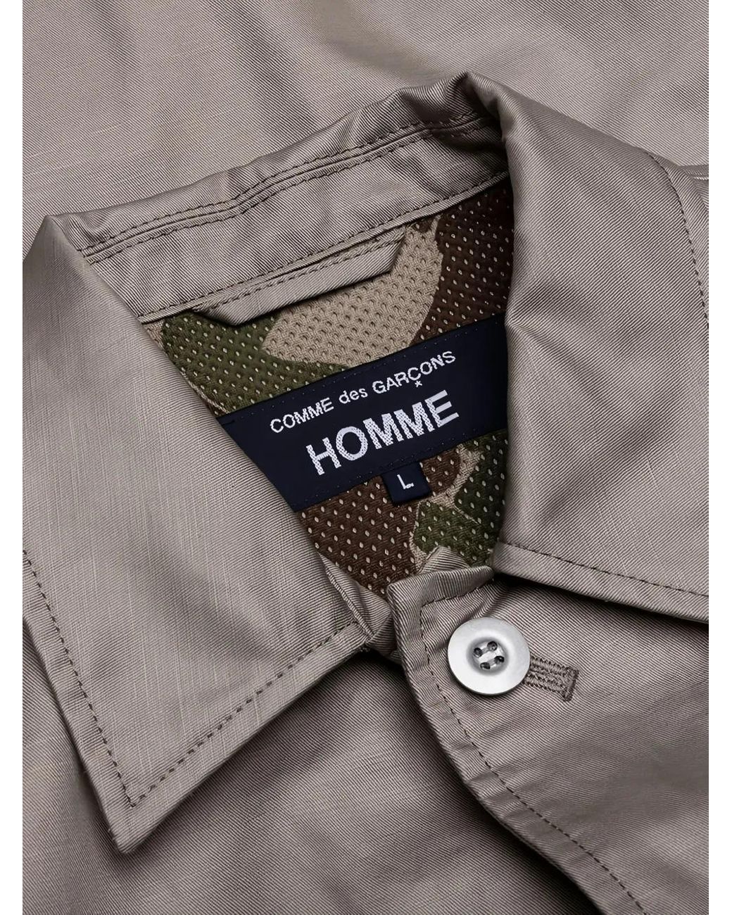 Comme des Garçons Gray Multi-Pocket Button-Cuff Shirt Jacket for men