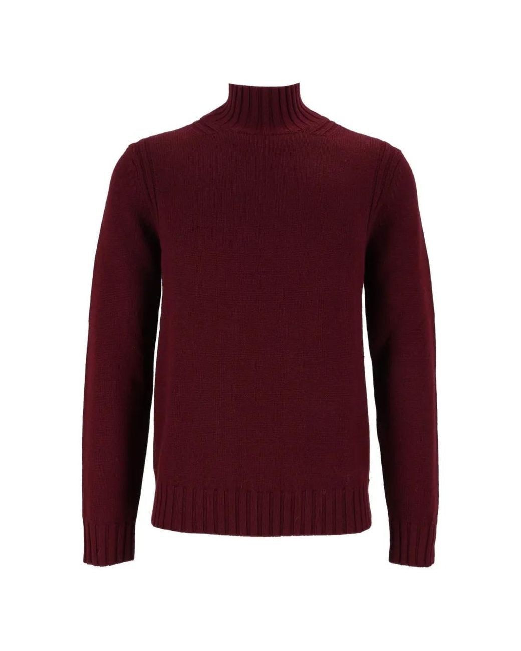Ballantyne Red Ribbed-Knit Sweater for men