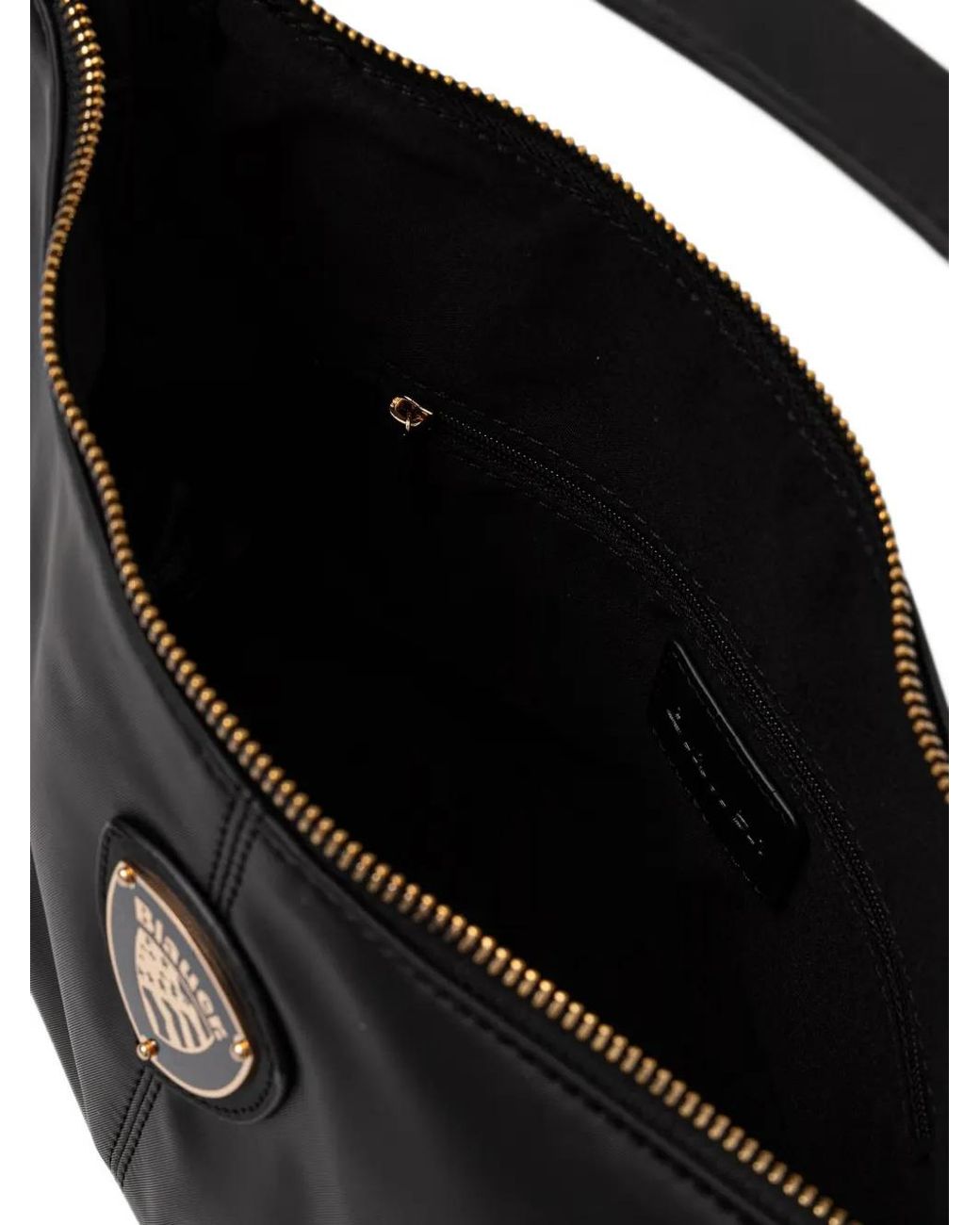 Blauer Black Logo-Plaque Shoulder Bag