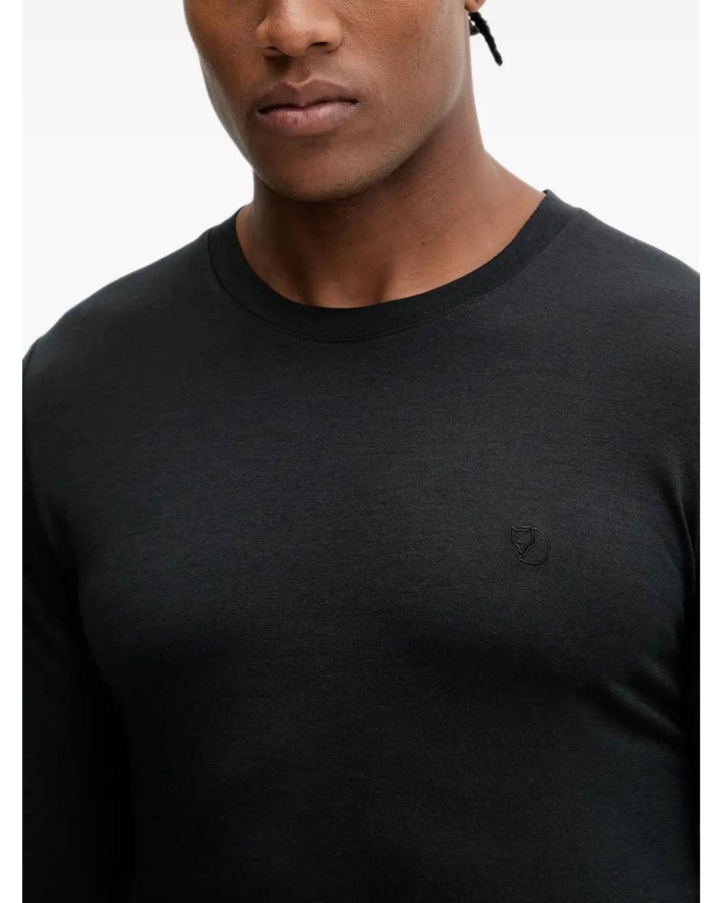 Fjallraven Black Abisko Long-Sleeve T-Shirt for men