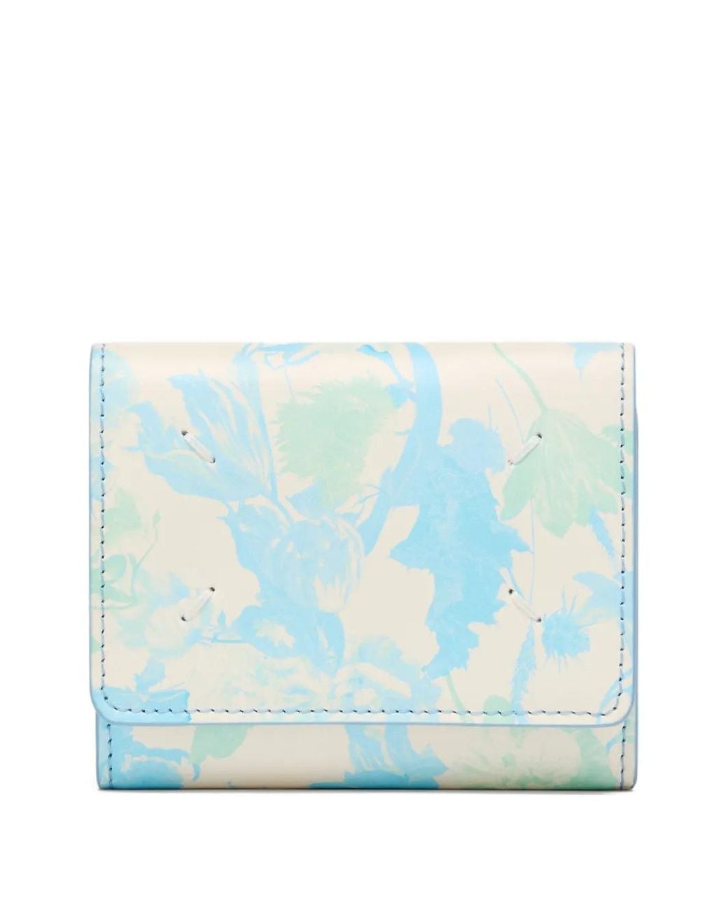 Maison Margiela Blue Tri-Fold Leather Wallet