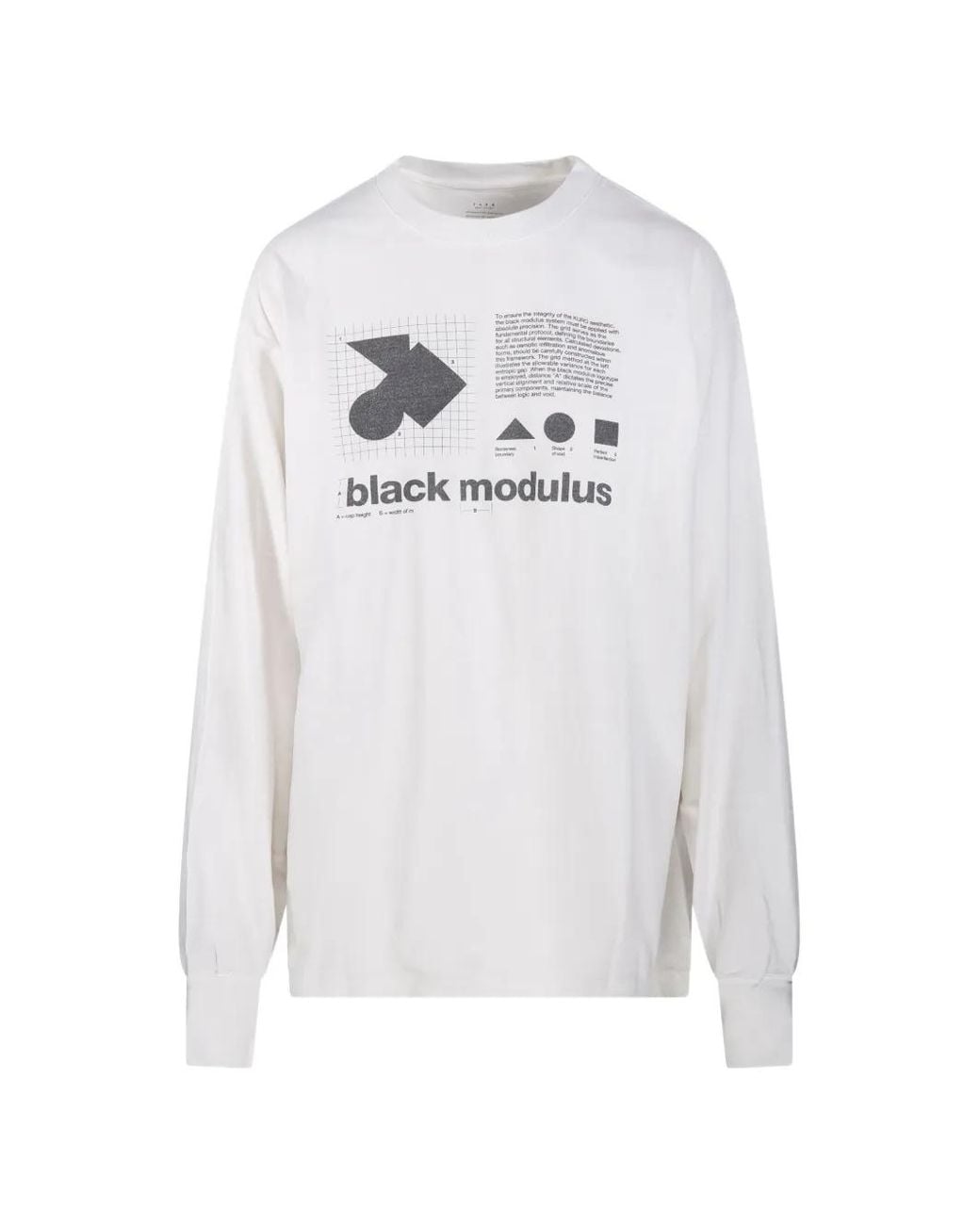 Kuro White 17/- Round Shape Graphic-Print Long-Sleeve T-Shirt