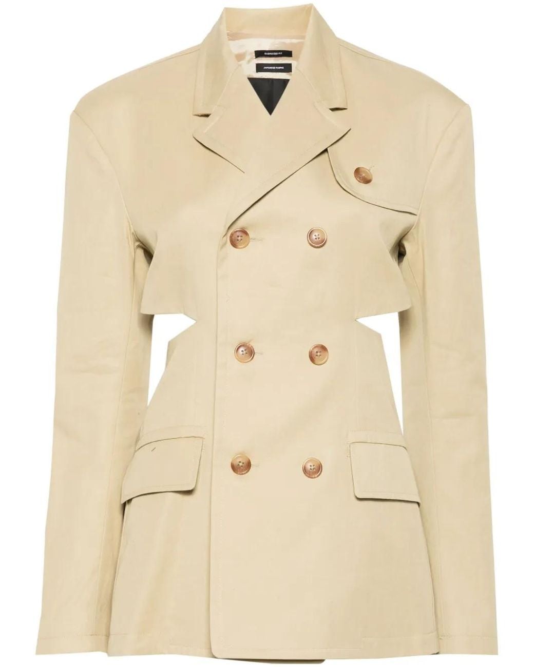 Blazer Con Parte Posterior Abierta R13 de color Natural