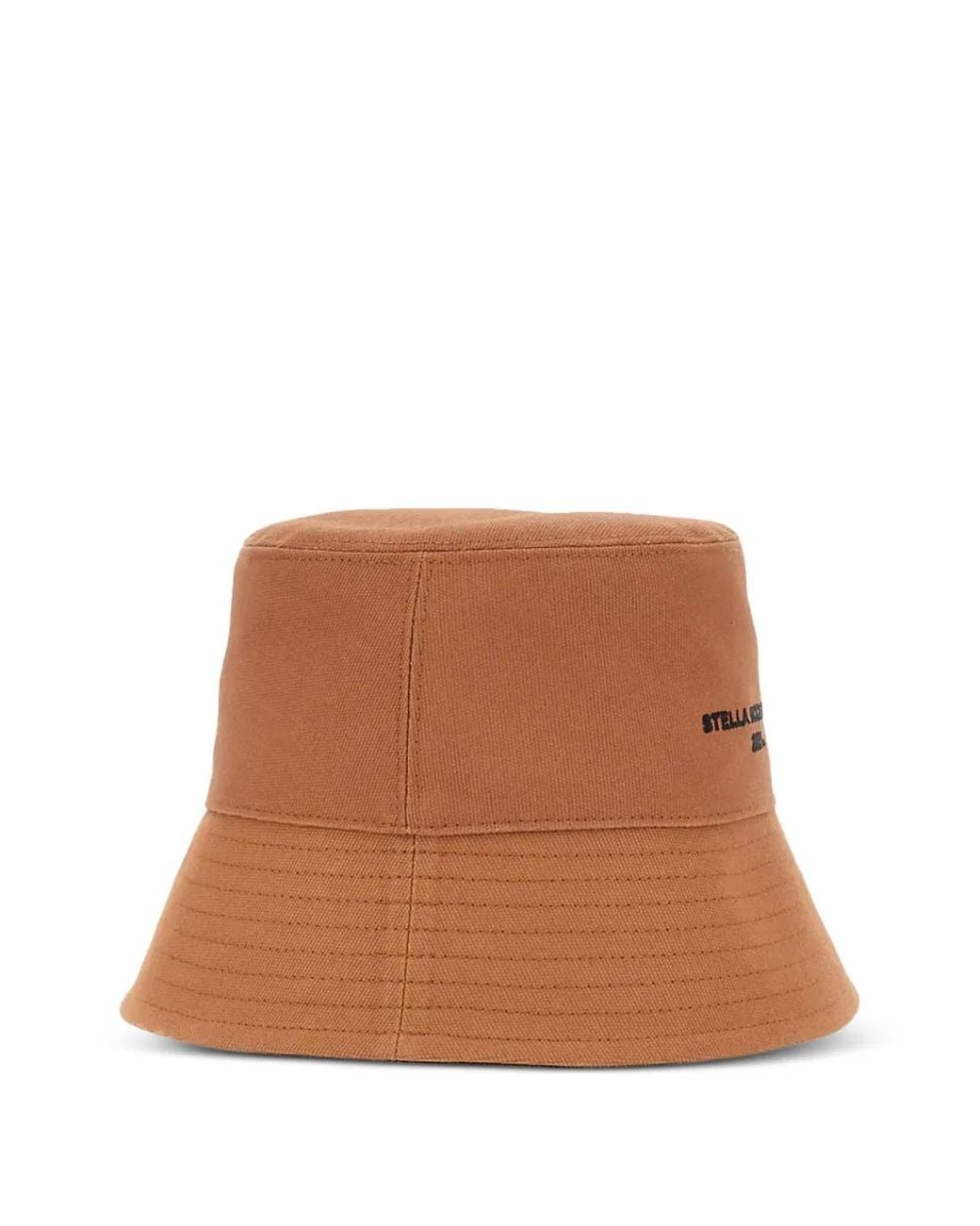 Stella McCartney Brown Logo Bucket Hat