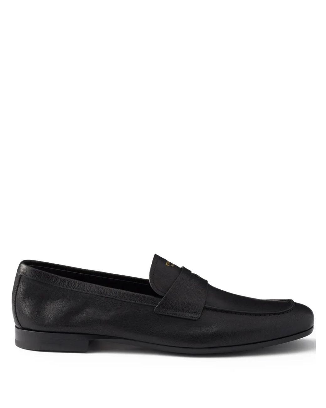 Prada Black Leather Loafers for men