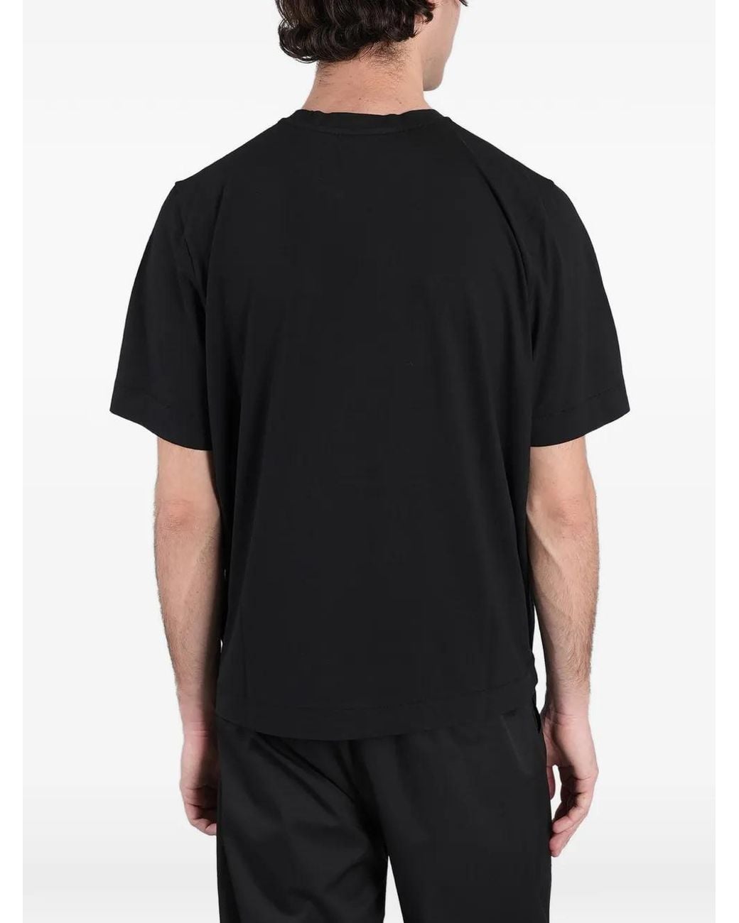 Alpha Studio Black Crew-Neck Short-Sleeve T-Shirt for men