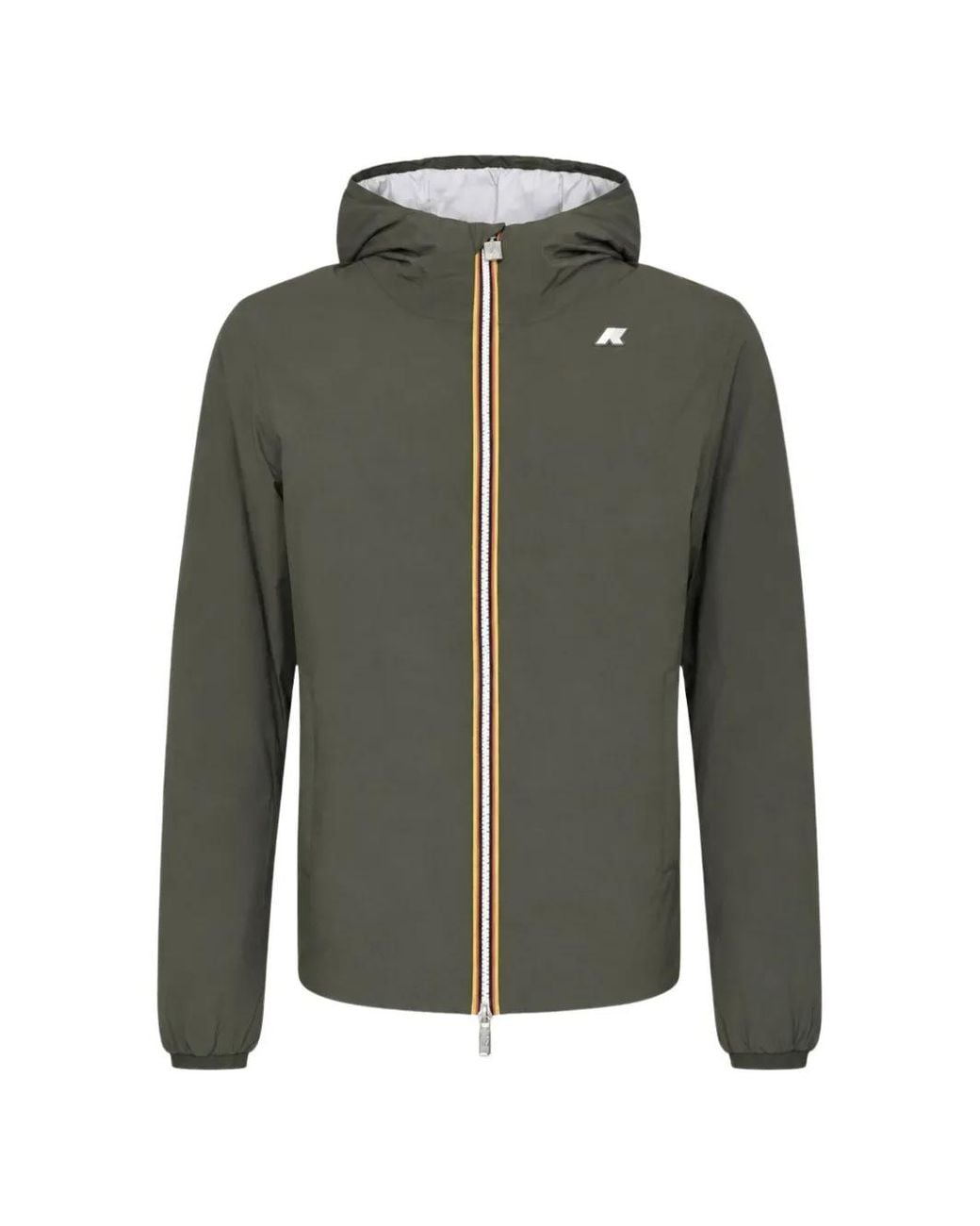 K-Way Green Reversible Hooded Jacket for men