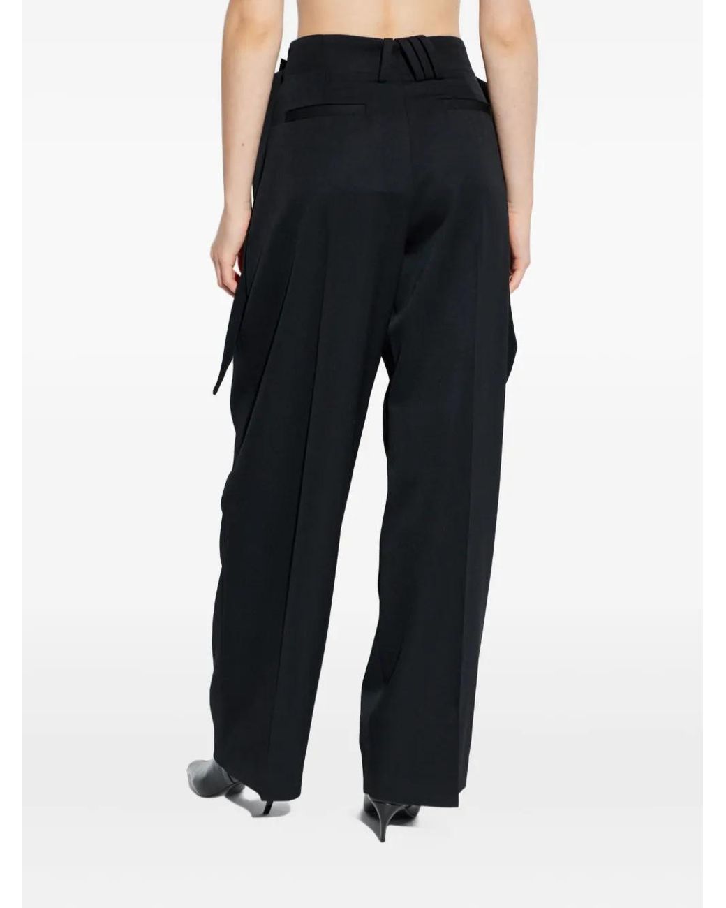 The Attico Blue Buckle Pleated Trousers