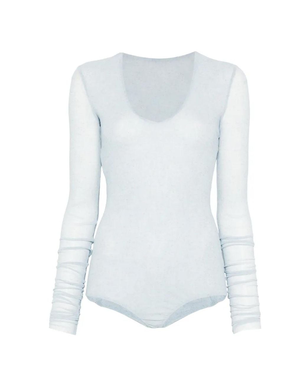 Alberta Ferretti White Long-Sleeve Body