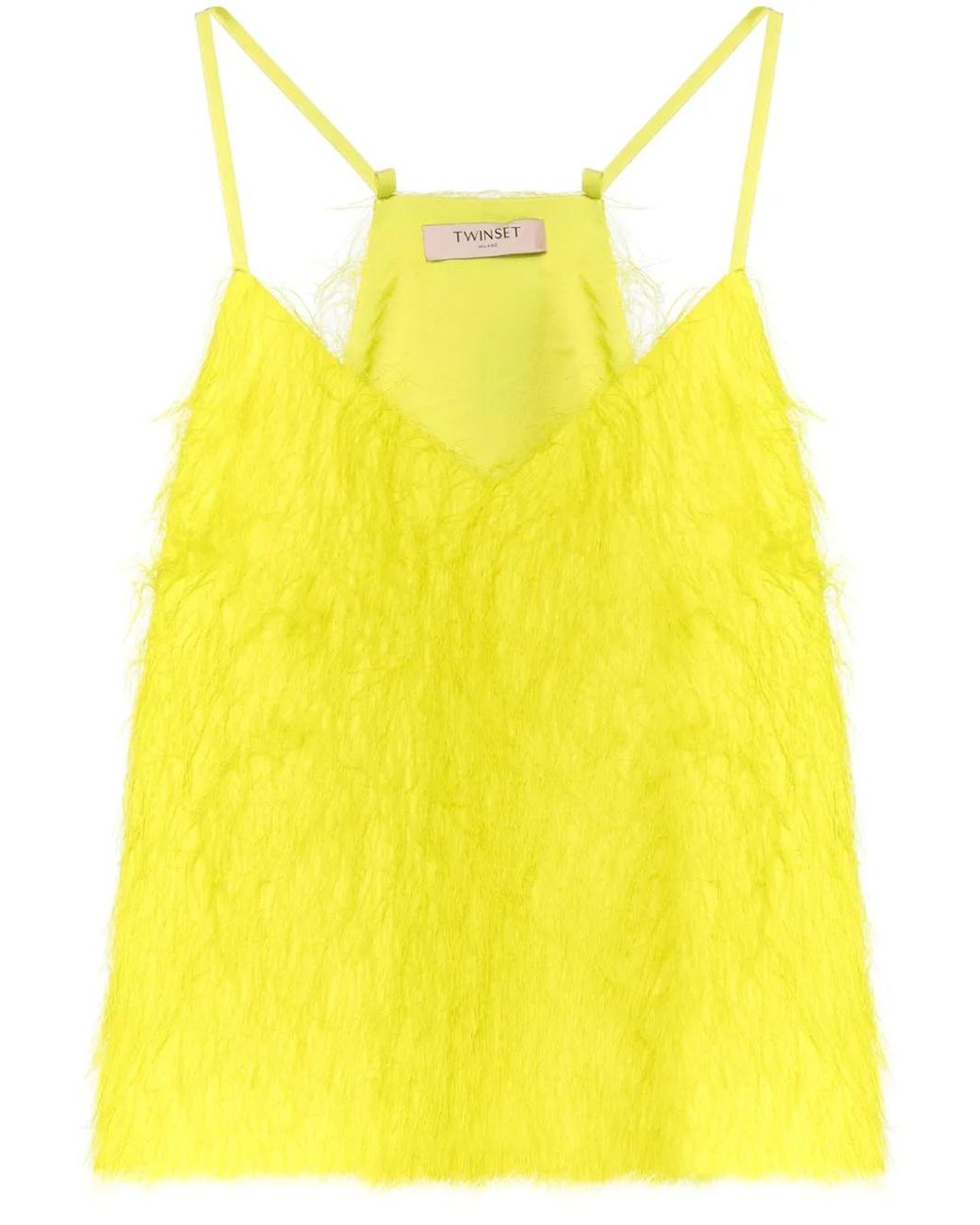 Débardeur À Design De Plumes Twinset en coloris Yellow