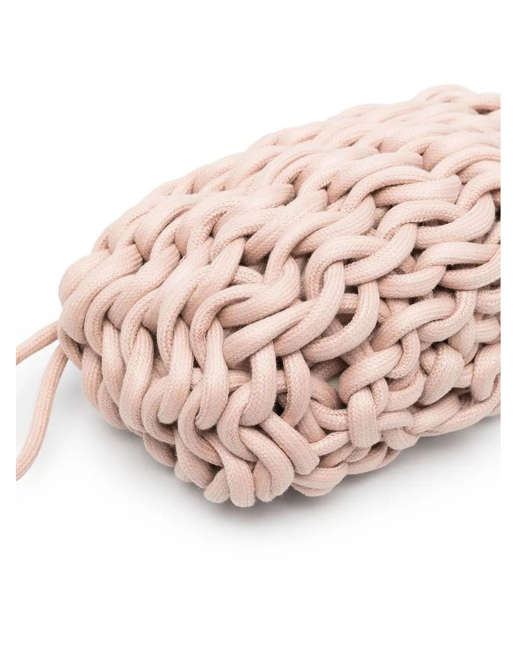 Alienina Pink Lina Woven-Rope Clutch