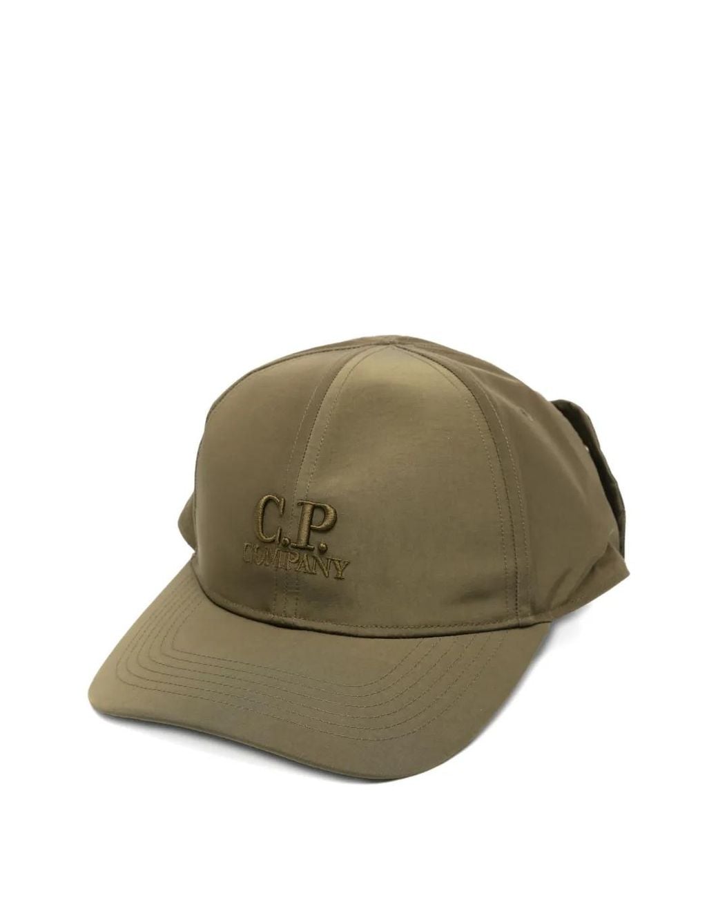 C P Company Green Chrome-R Goggle Cap for men