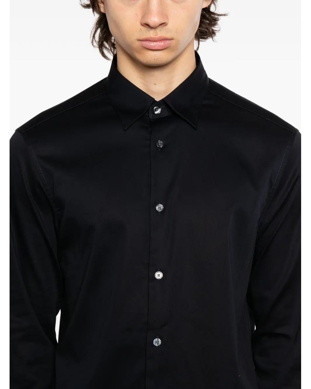 Emporio Armani Blue Cotton Shirt for men
