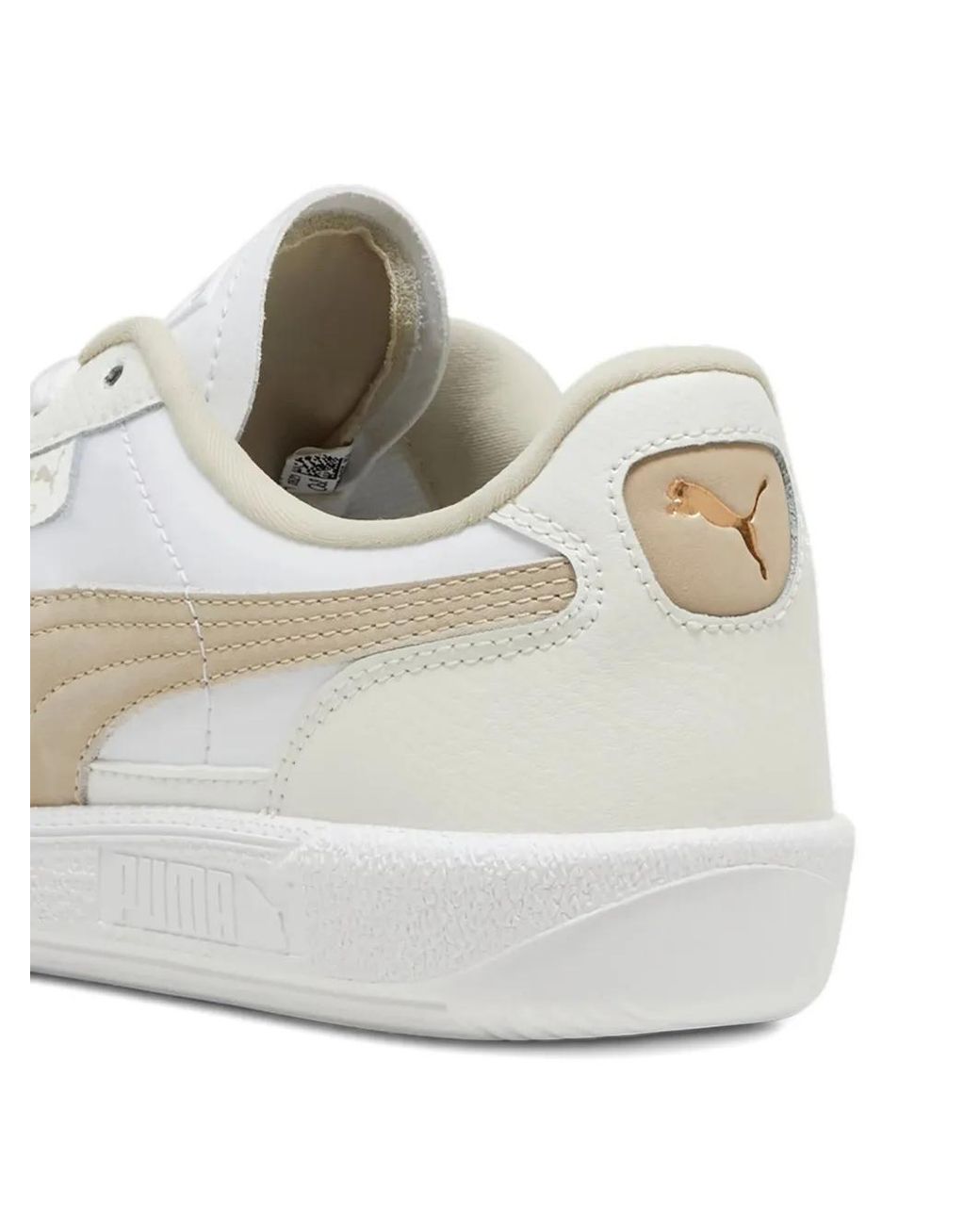 PUMA White Palermo /Warm" Sneakers