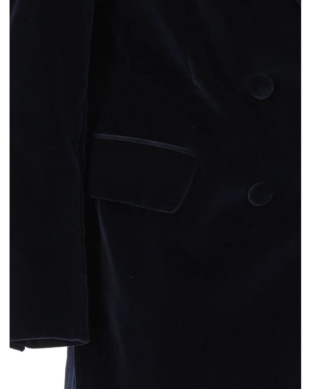 Latorre Black Double-Breasted Velvet Blazer