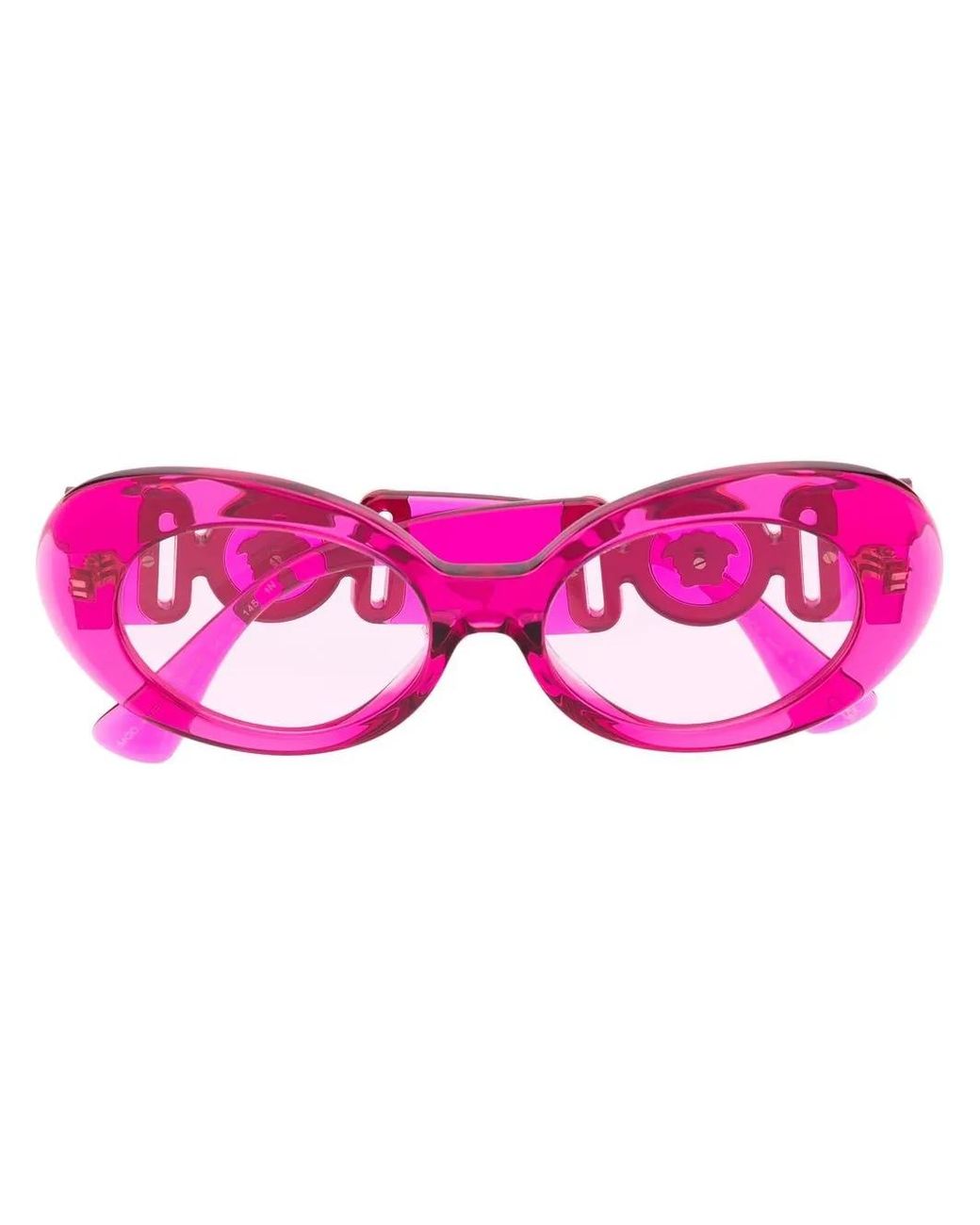Versace Pink Medusa Oval-Frame Sunglasses